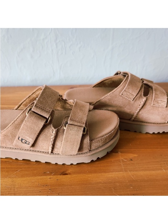 UGG Shoes - UGG Women's Tan Suede Double-Strap Slide Sandals